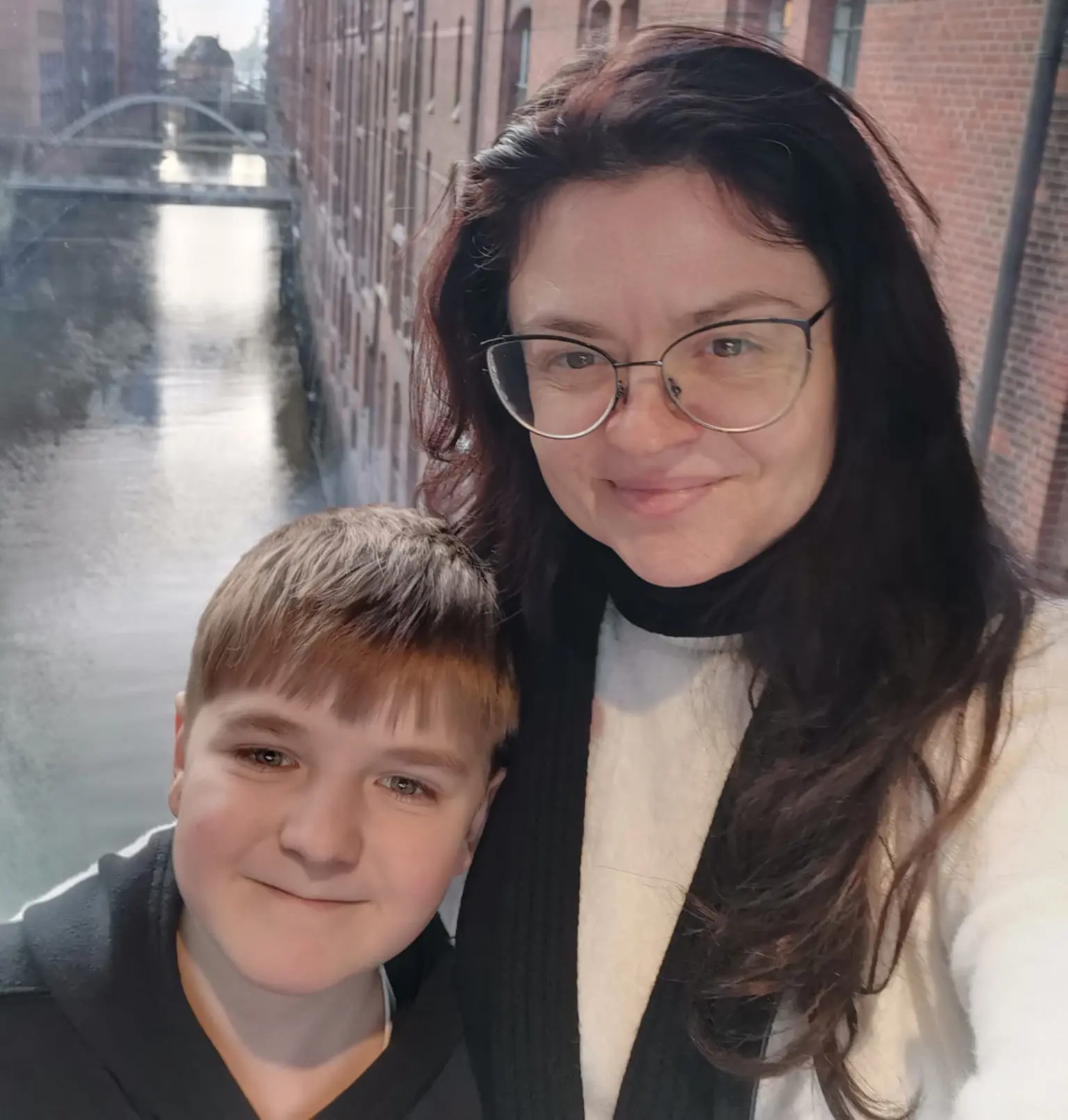 Artem with his mother